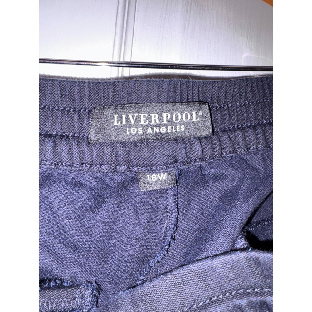 Liverpool Los Angeles Drawstring Wide Leg Pants Women's Size 18 Black - Picture 6 of 6